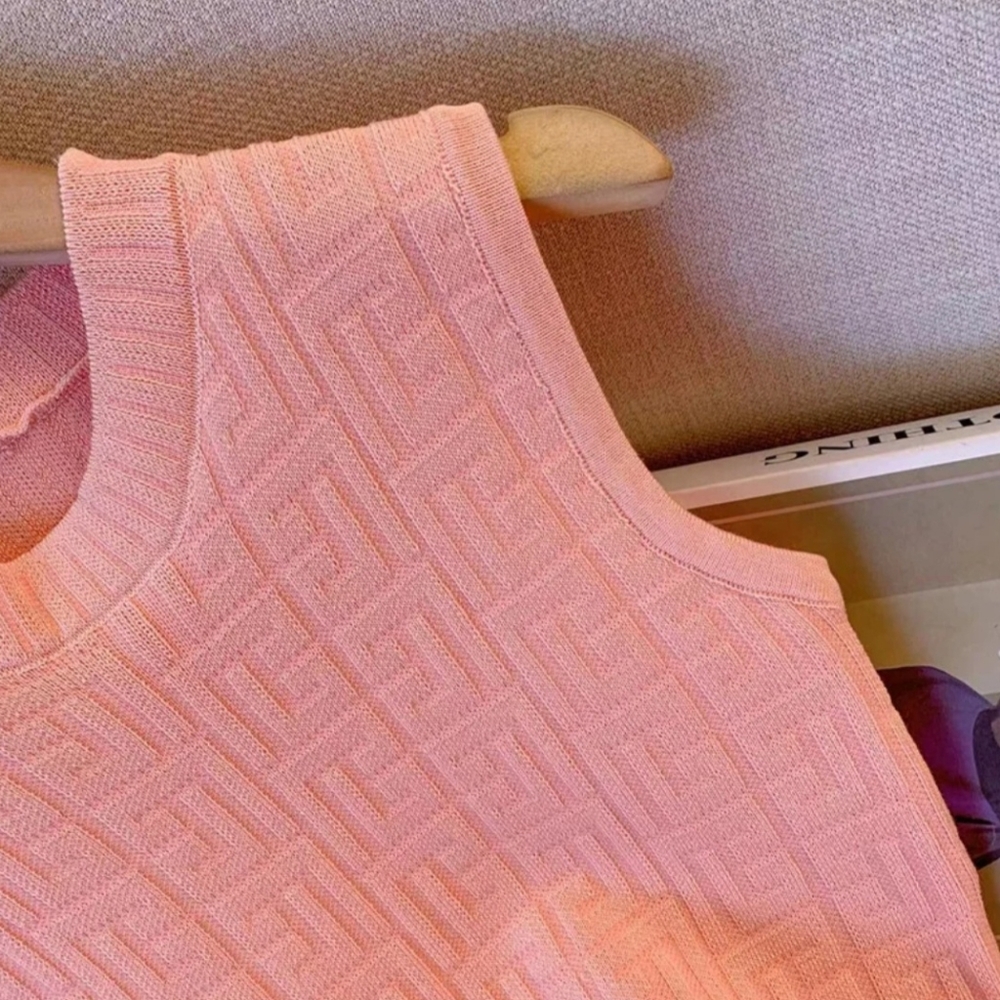 Jacquard Monogram Knit Elegant Mini Dress - Picture 5 of 5